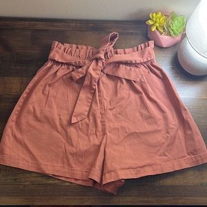 ❣️LAST CHANCE❣️Paper Bag Tie Belt Shorts